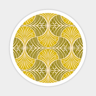 Green Geometric Seashell Wallpaper Magnet